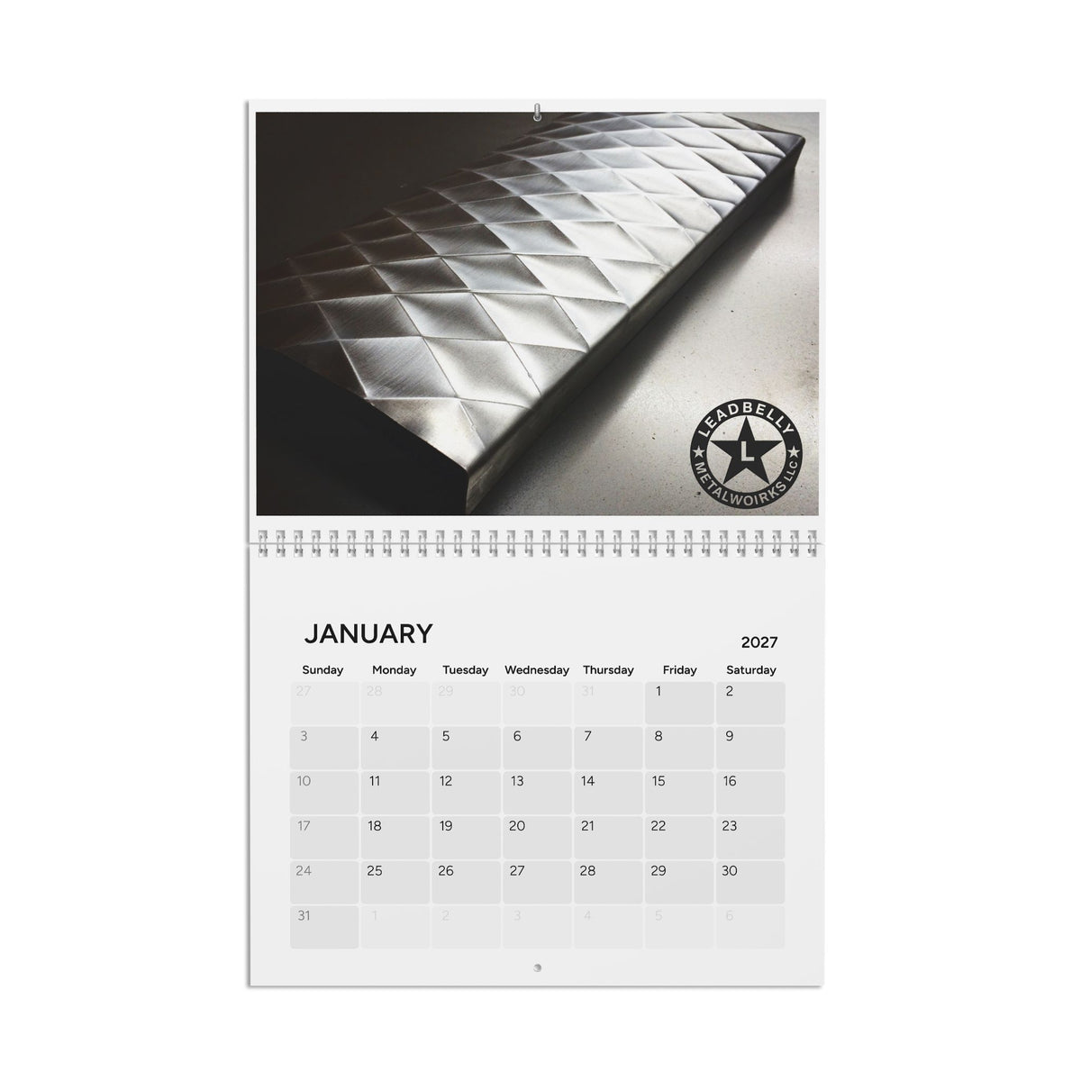 Leadbelly Metalworks 2027 Shop Wall Calendar